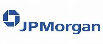 A blue and white logo of jpmorgan.